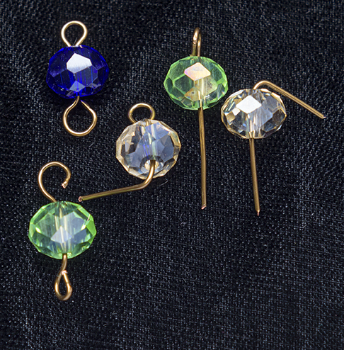 Nancy Chase's Double Drop Necklace - , Contemporary Wire Jewelry, Loops, Wire Loop, Wrapped Wire Loop, make simple loops on each wire
